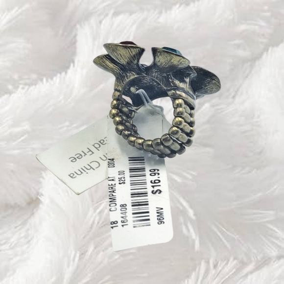 .Natasha ~ Multicolor Stones Slip-on Ring - Picture 4 of 5